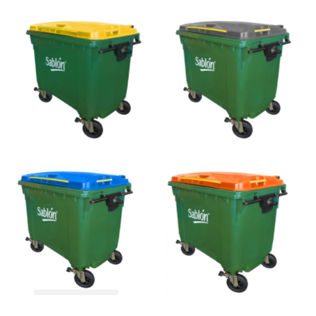 CONTENEDOR VERDE 660 lt /174.60 gal